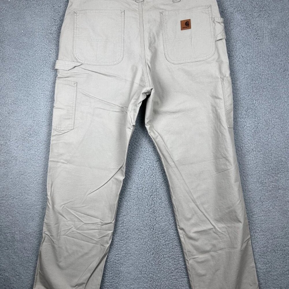 Carhartt Mens Cargo Pants 36x34 Tan Classic Carpenters Canvas Work Casual - Picture 3 of 12